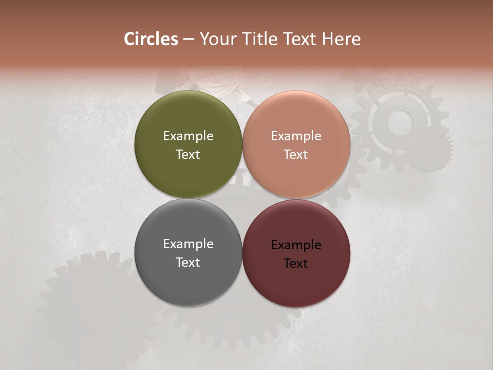 Cogwheel Running Mechanism PowerPoint Template