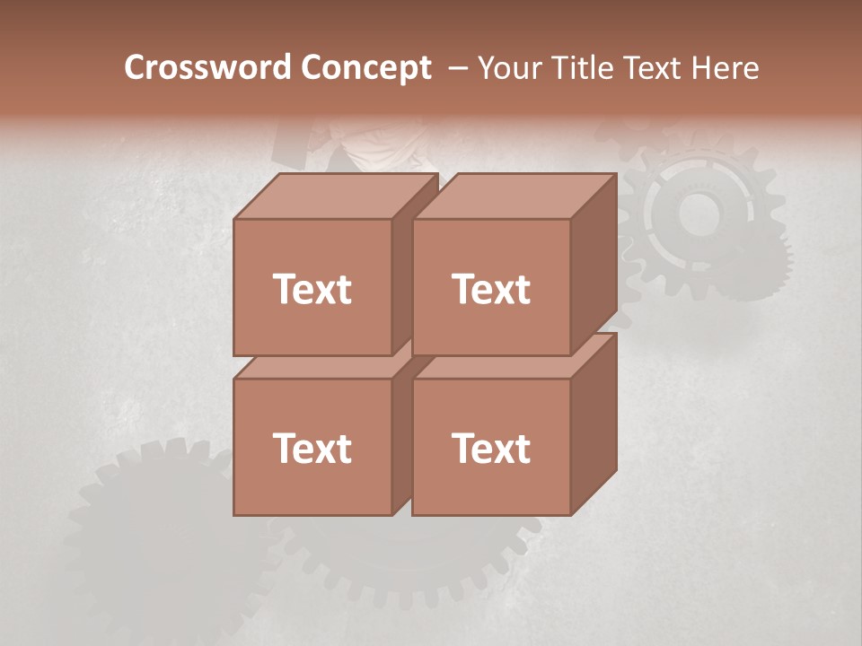 Cogwheel Running Mechanism PowerPoint Template