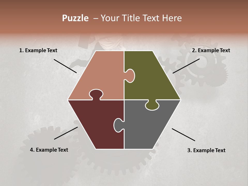 Cogwheel Running Mechanism PowerPoint Template