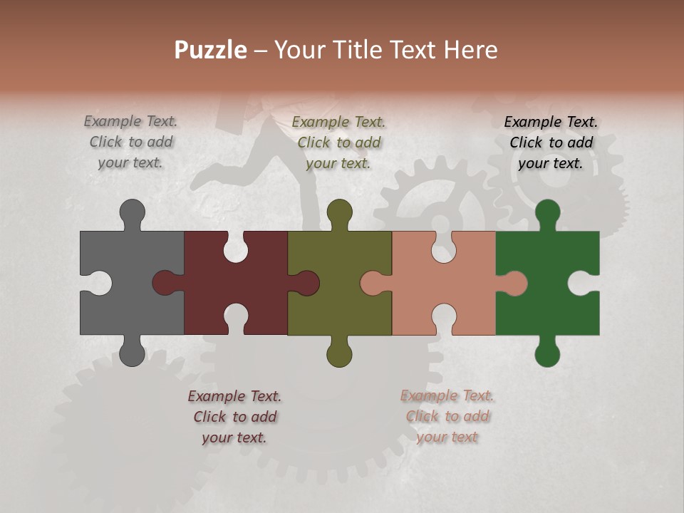 Cogwheel Running Mechanism PowerPoint Template
