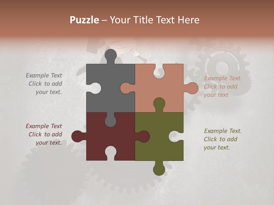 Cogwheel Running Mechanism PowerPoint Template