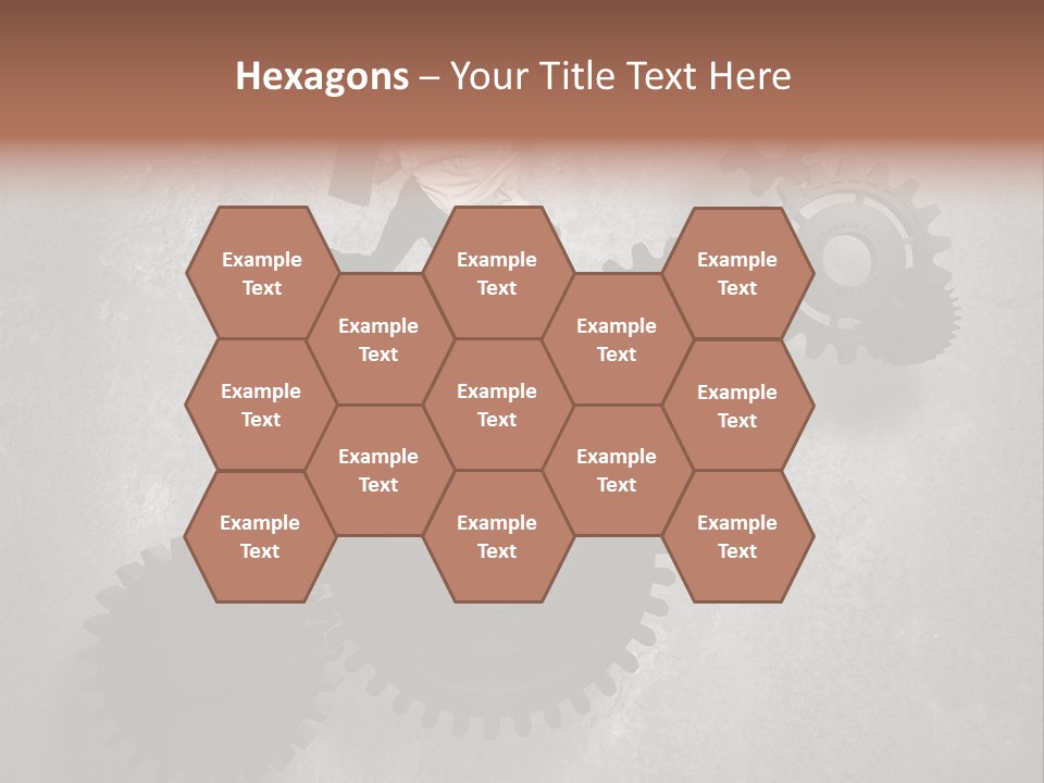 Cogwheel Running Mechanism PowerPoint Template