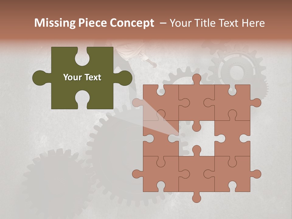Cogwheel Running Mechanism PowerPoint Template