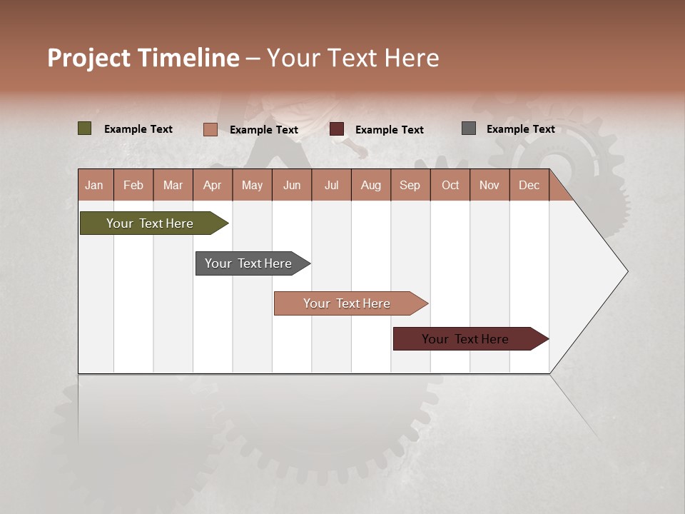 Cogwheel Running Mechanism PowerPoint Template