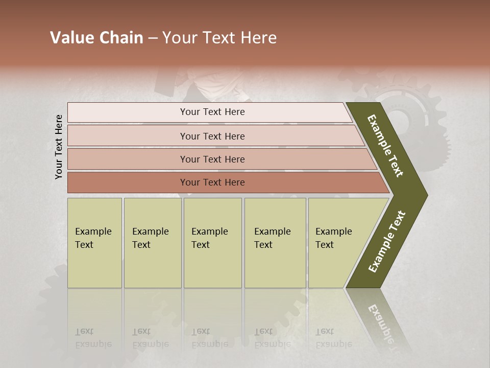 Cogwheel Running Mechanism PowerPoint Template