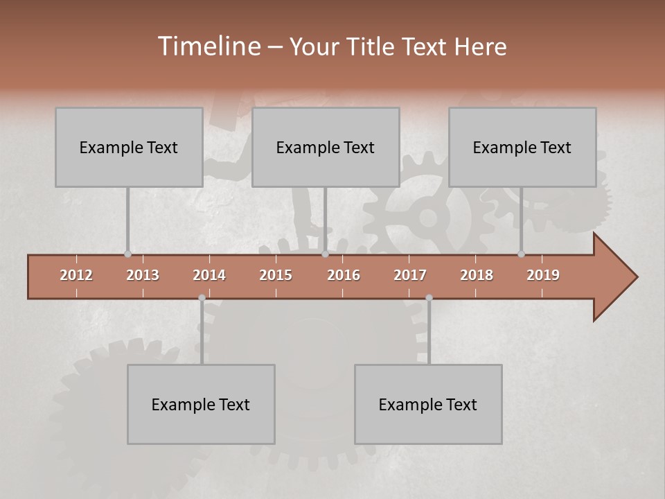 Cogwheel Running Mechanism PowerPoint Template