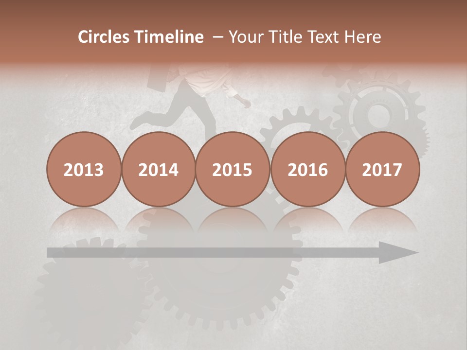 Cogwheel Running Mechanism PowerPoint Template