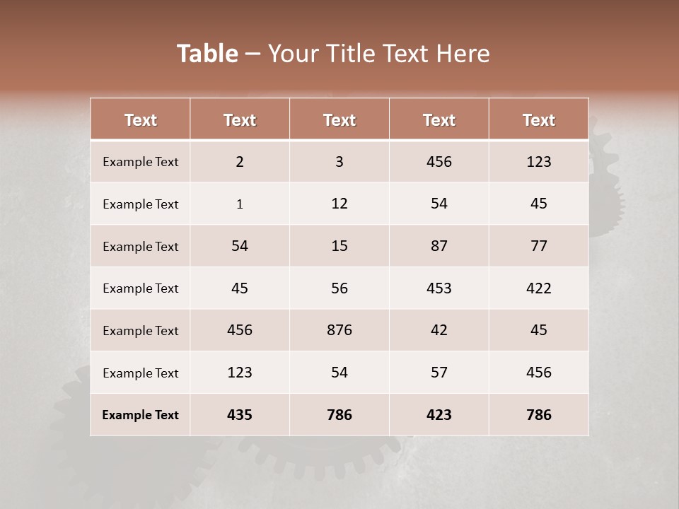 Cogwheel Running Mechanism PowerPoint Template