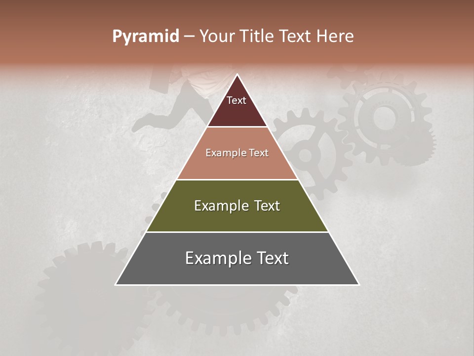 Cogwheel Running Mechanism PowerPoint Template