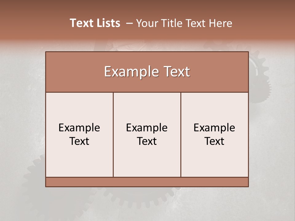 Cogwheel Running Mechanism PowerPoint Template
