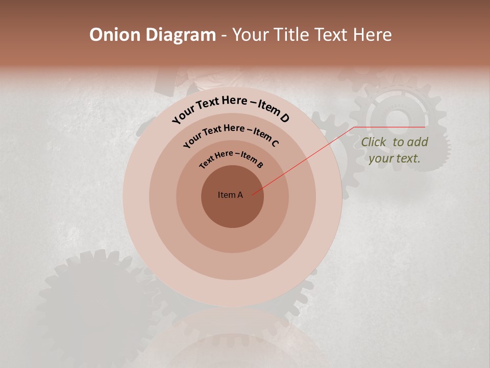 Cogwheel Running Mechanism PowerPoint Template