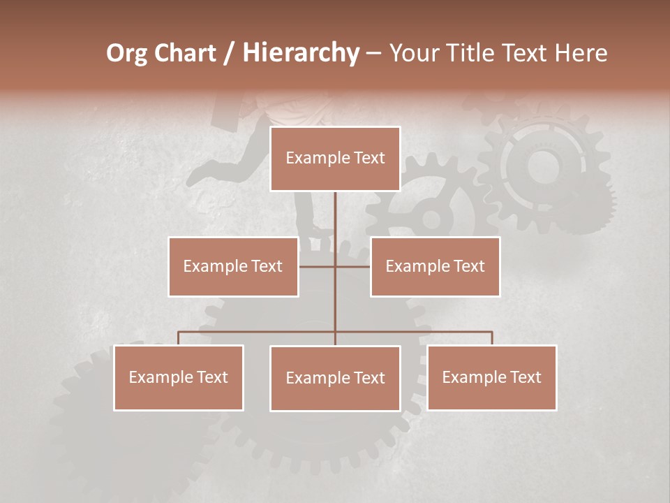 Cogwheel Running Mechanism PowerPoint Template