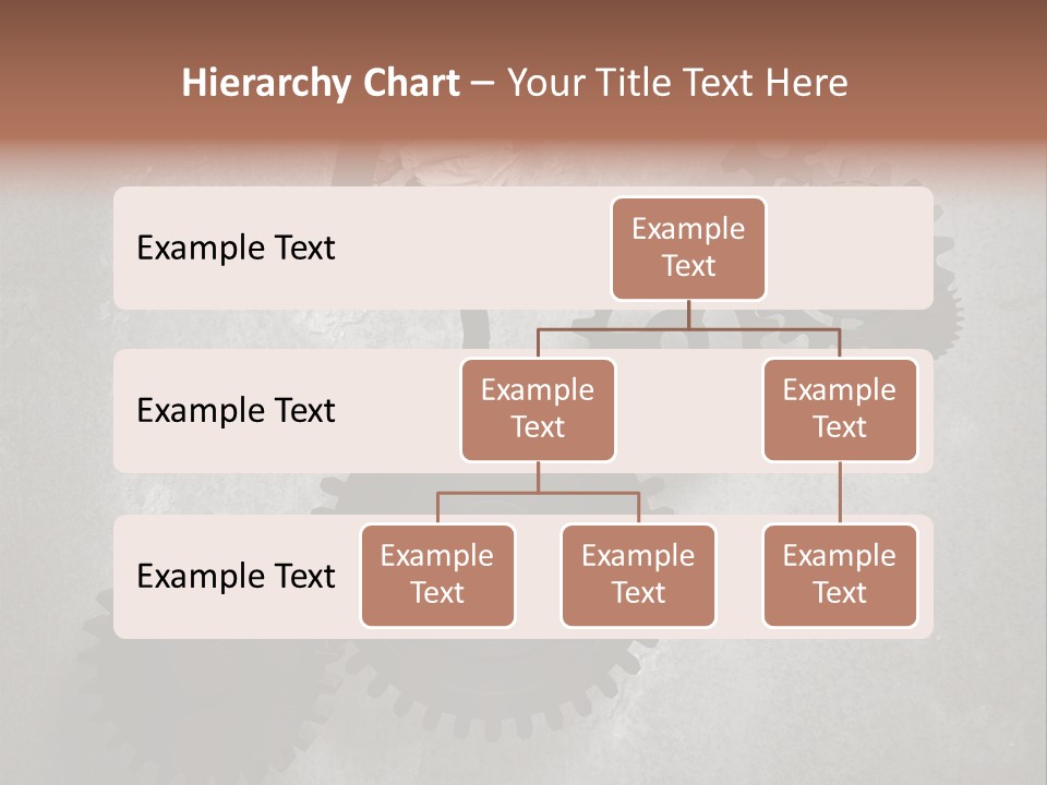Cogwheel Running Mechanism PowerPoint Template