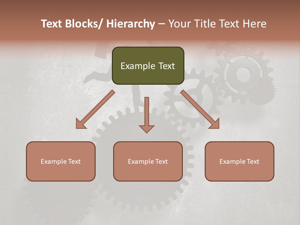 Cogwheel Running Mechanism PowerPoint Template