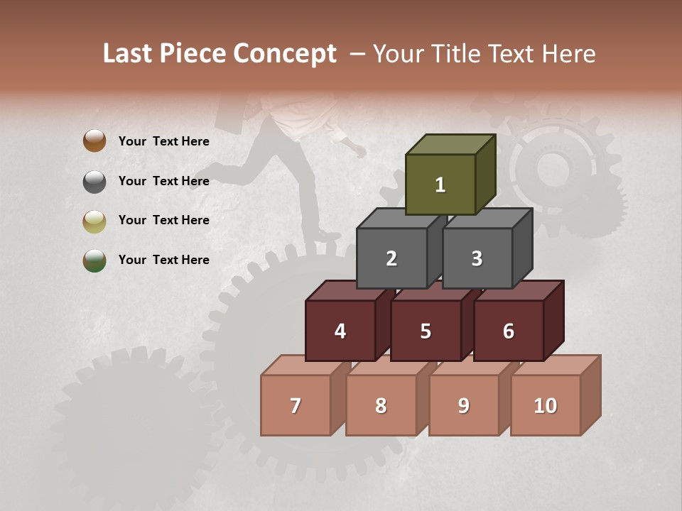 Cogwheel Running Mechanism PowerPoint Template