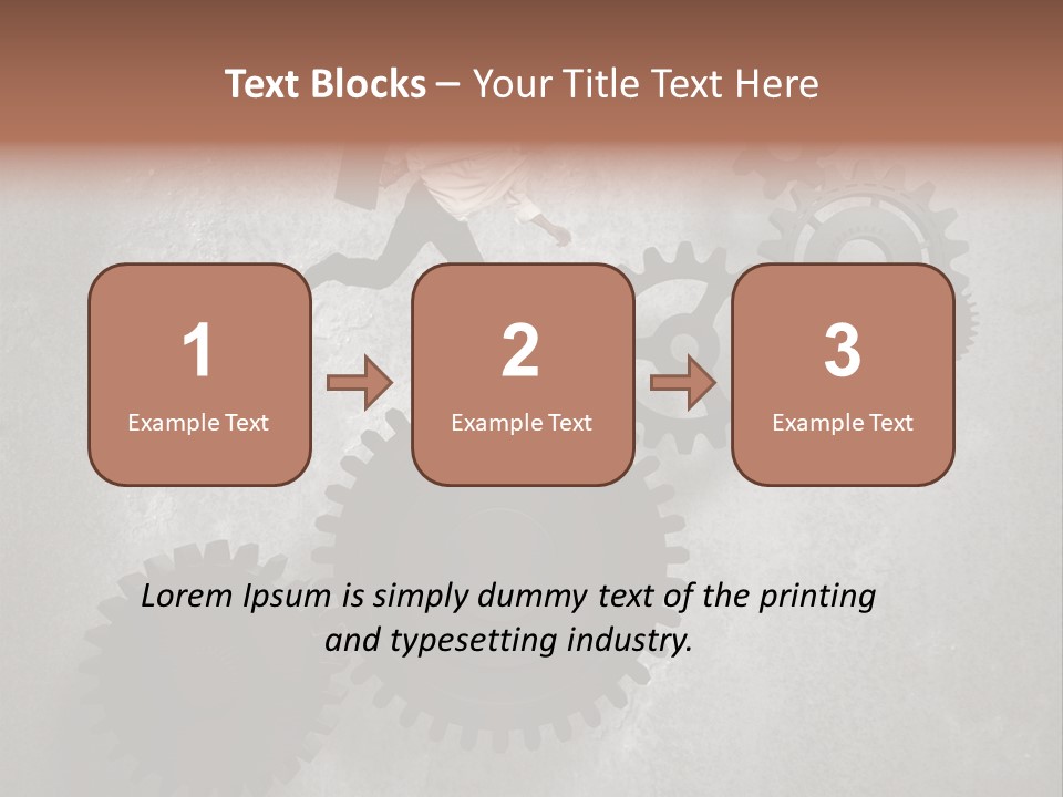Cogwheel Running Mechanism PowerPoint Template