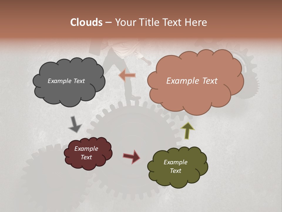 Cogwheel Running Mechanism PowerPoint Template