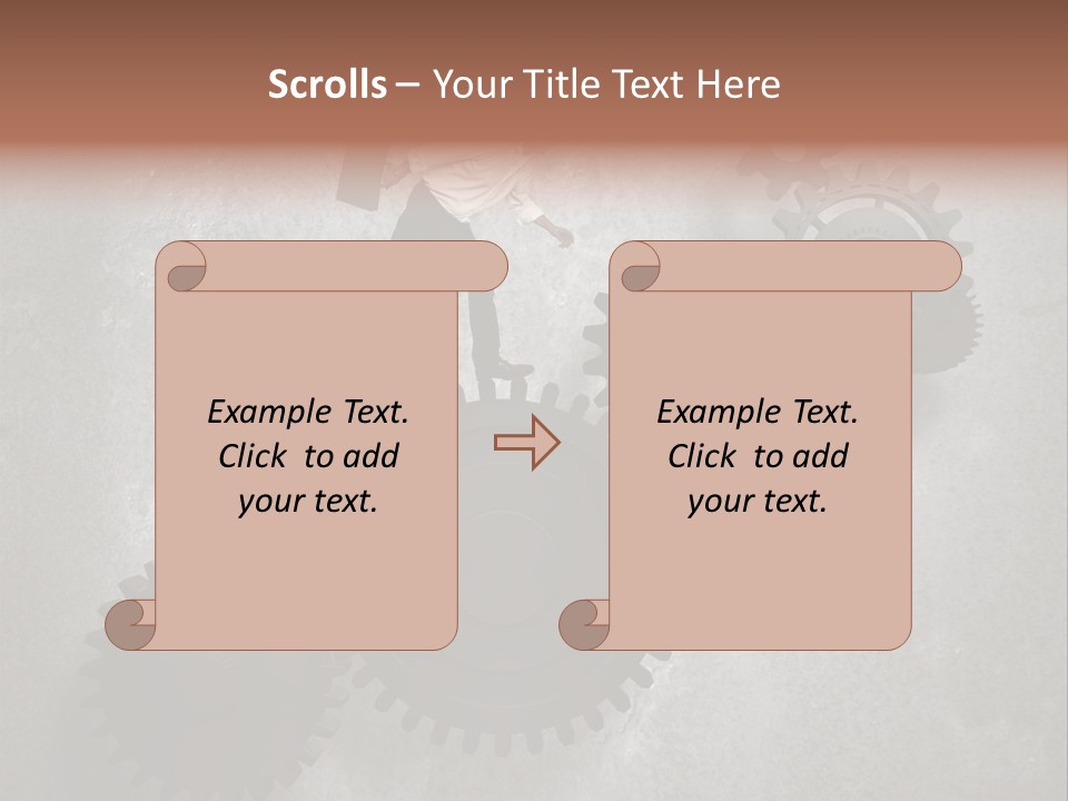 Cogwheel Running Mechanism PowerPoint Template