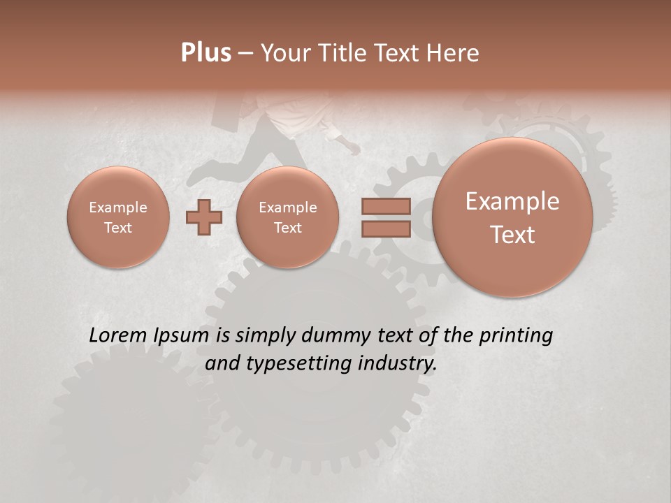Cogwheel Running Mechanism PowerPoint Template