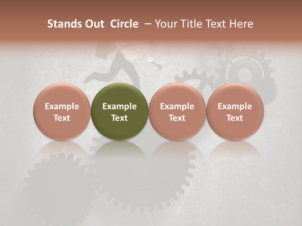 Cogwheel Running Mechanism PowerPoint Template