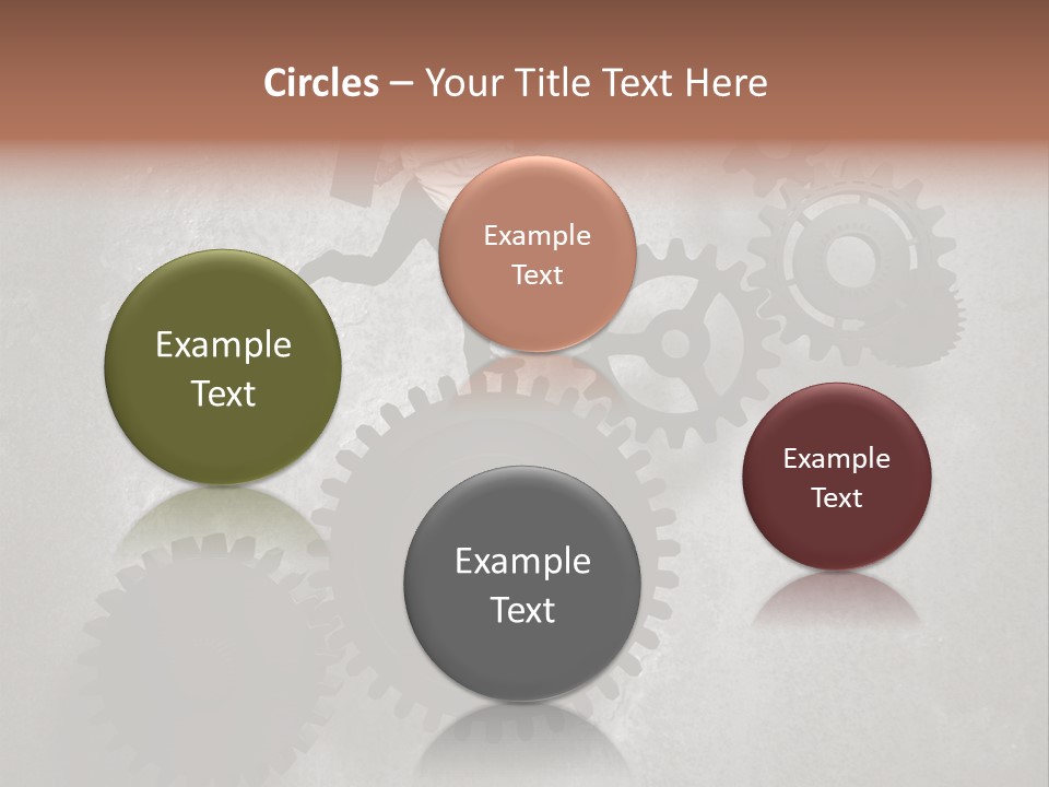 Cogwheel Running Mechanism PowerPoint Template