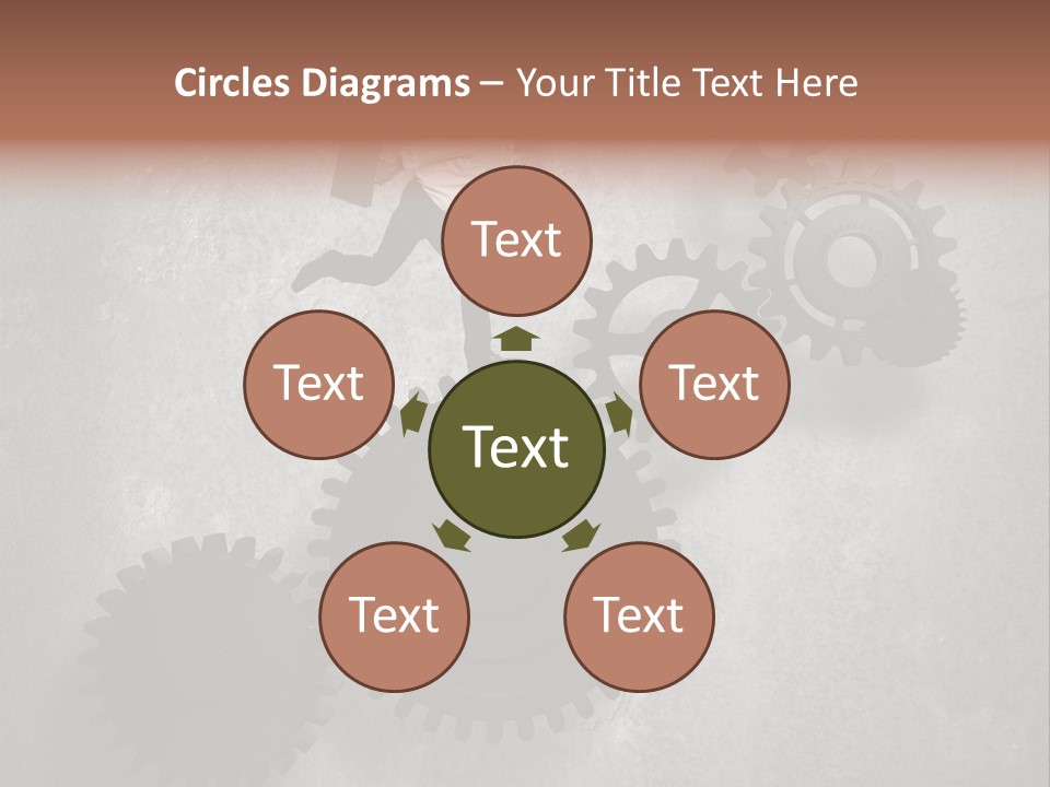 Cogwheel Running Mechanism PowerPoint Template