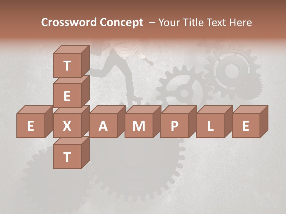 Cogwheel Running Mechanism PowerPoint Template