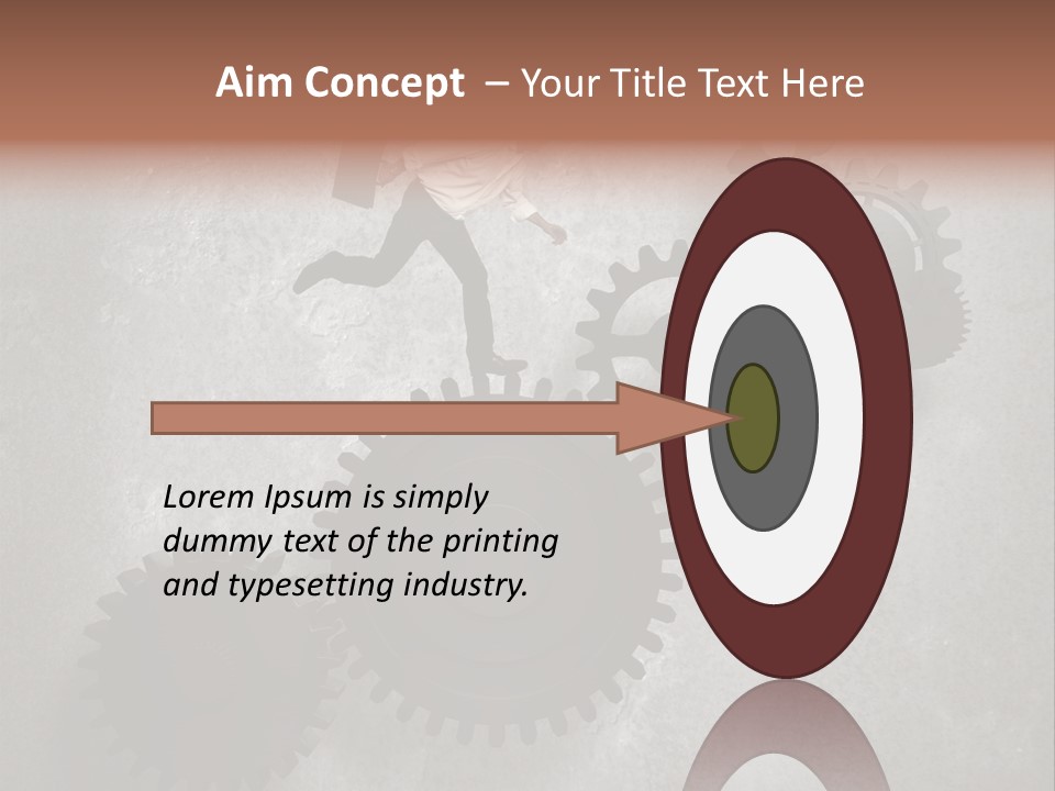 Cogwheel Running Mechanism PowerPoint Template