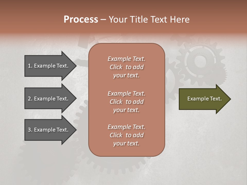 Cogwheel Running Mechanism PowerPoint Template