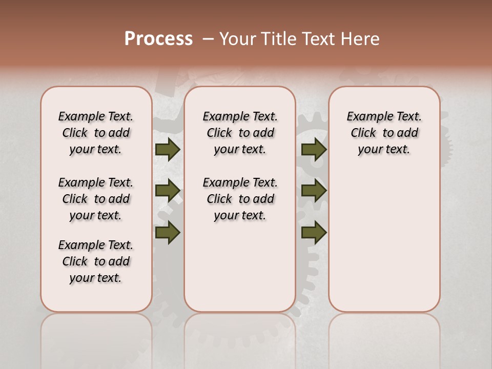 Cogwheel Running Mechanism PowerPoint Template