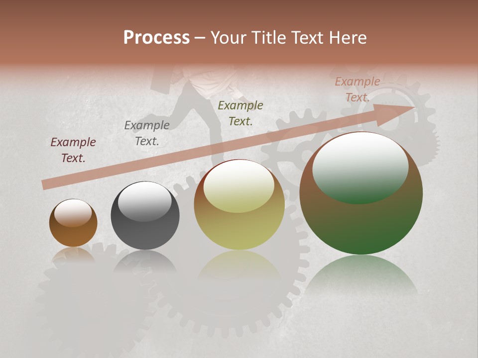 Cogwheel Running Mechanism PowerPoint Template