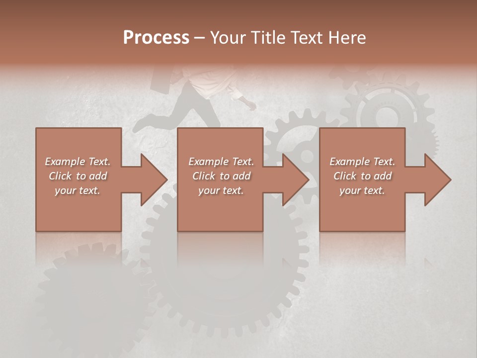 Cogwheel Running Mechanism PowerPoint Template