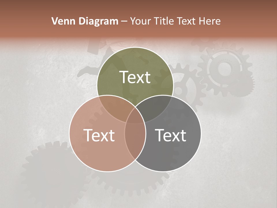 Cogwheel Running Mechanism PowerPoint Template