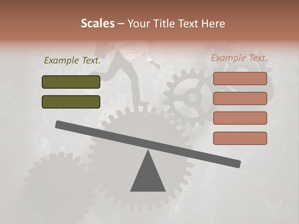 Cogwheel Running Mechanism PowerPoint Template