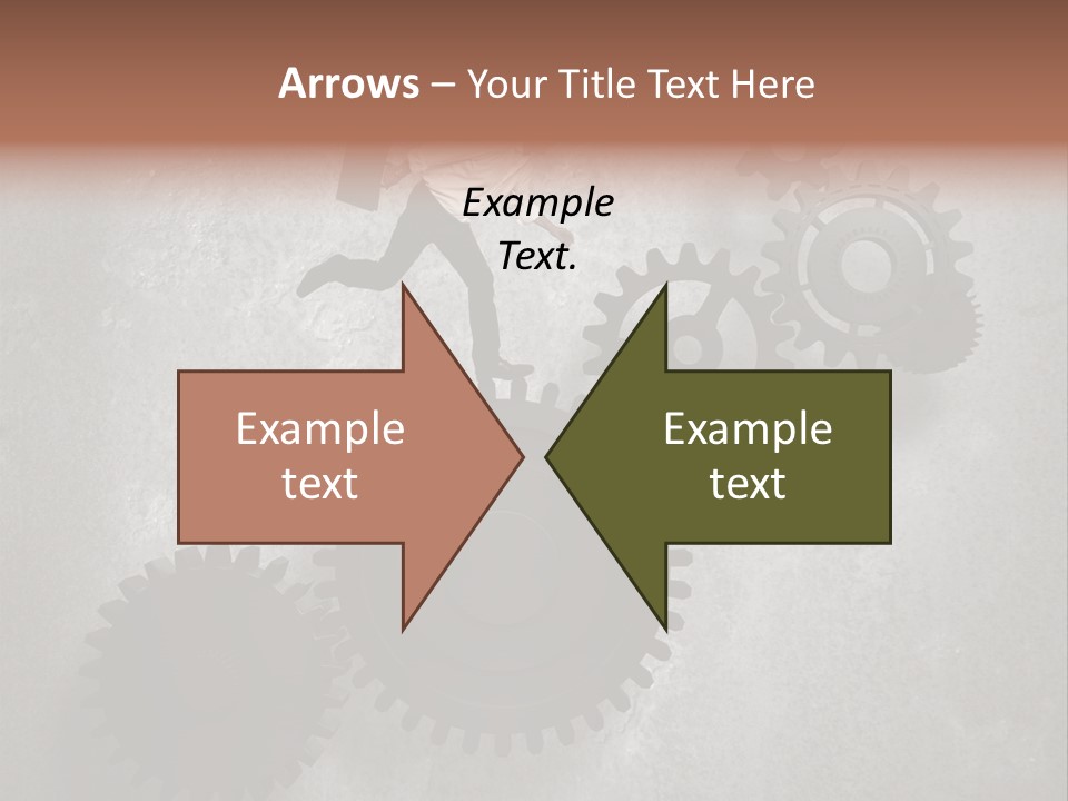Cogwheel Running Mechanism PowerPoint Template
