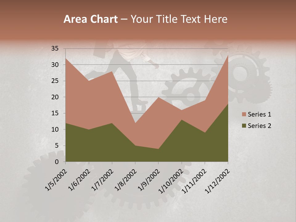 Cogwheel Running Mechanism PowerPoint Template
