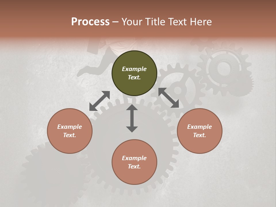 Cogwheel Running Mechanism PowerPoint Template