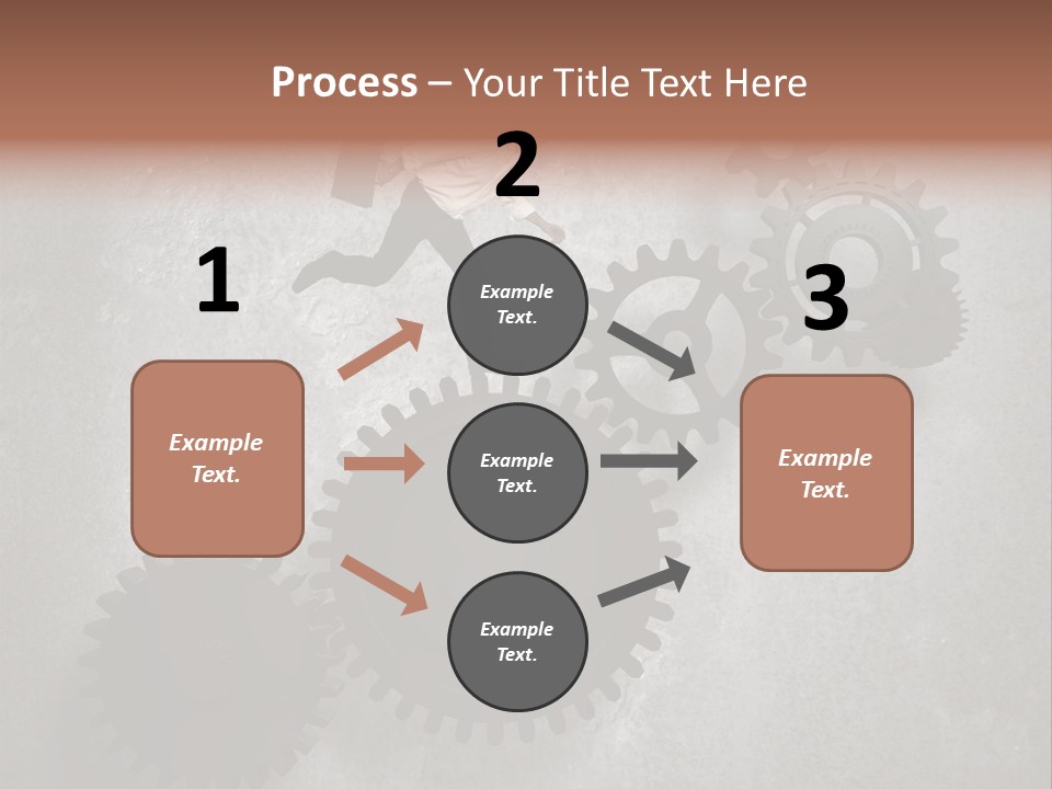 Cogwheel Running Mechanism PowerPoint Template