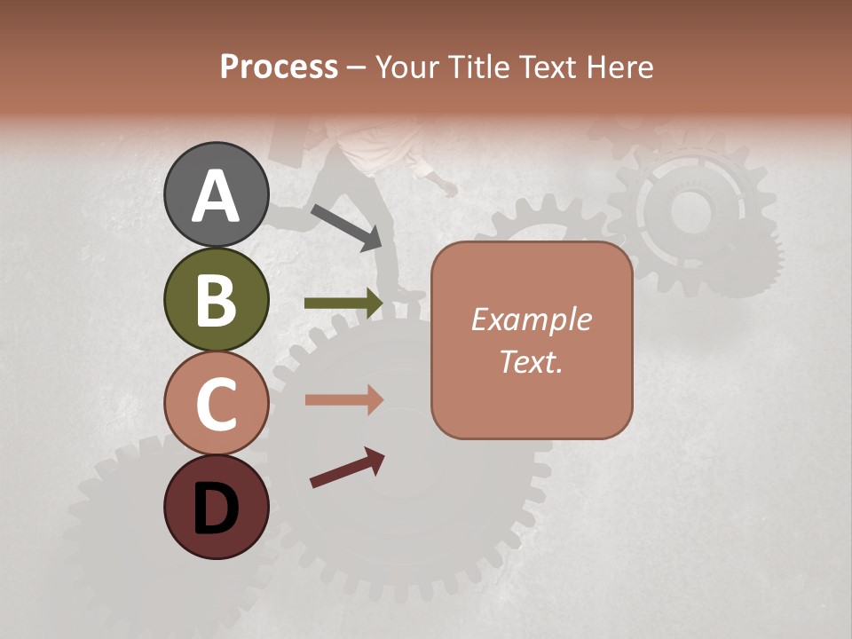 Cogwheel Running Mechanism PowerPoint Template