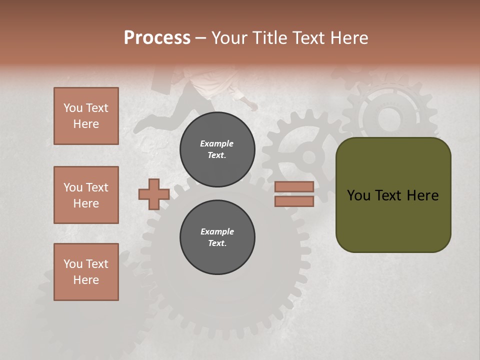 Cogwheel Running Mechanism PowerPoint Template