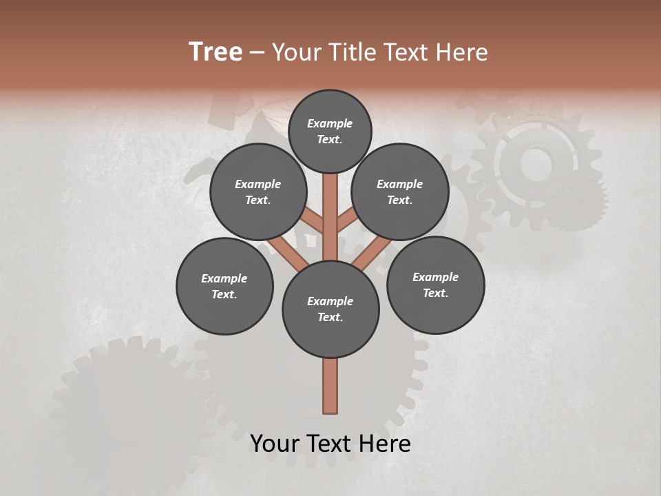 Cogwheel Running Mechanism PowerPoint Template