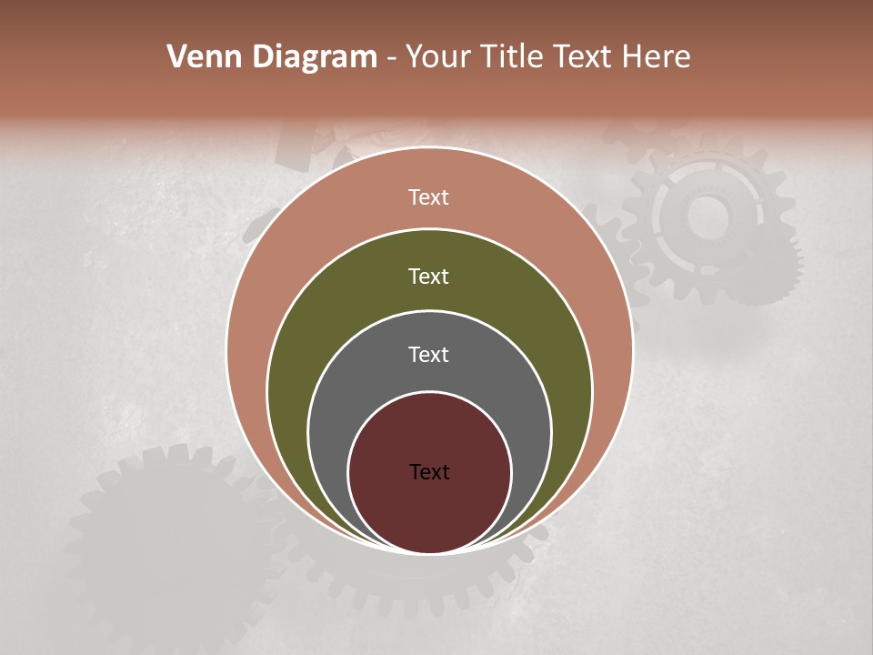 Cogwheel Running Mechanism PowerPoint Template