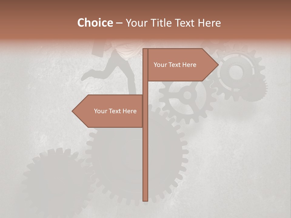 Cogwheel Running Mechanism PowerPoint Template