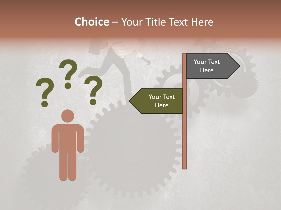 Cogwheel Running Mechanism PowerPoint Template