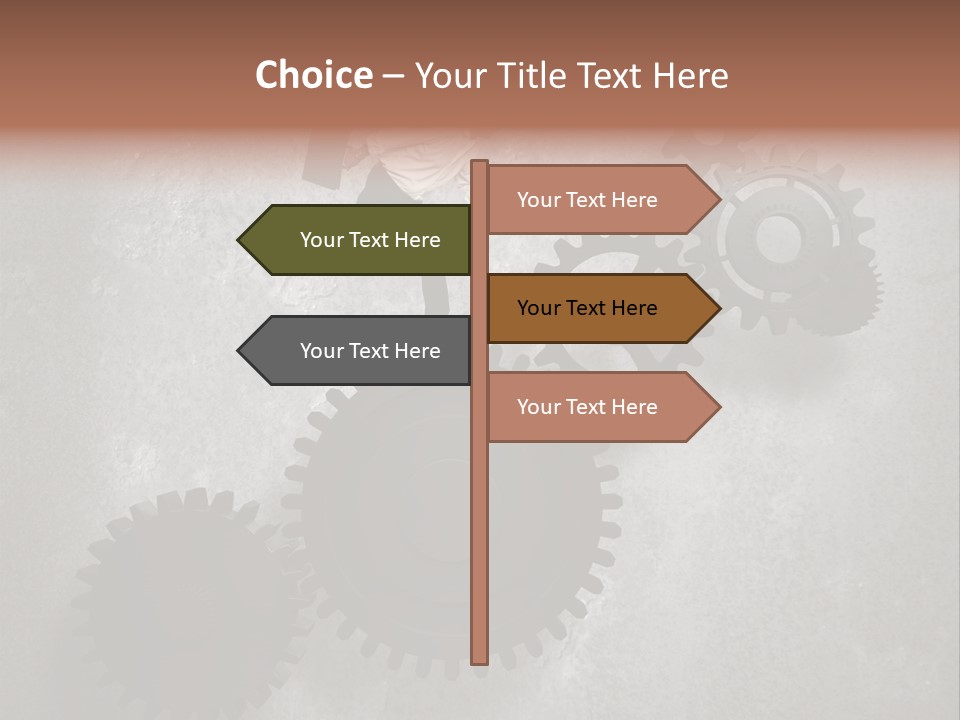 Cogwheel Running Mechanism PowerPoint Template