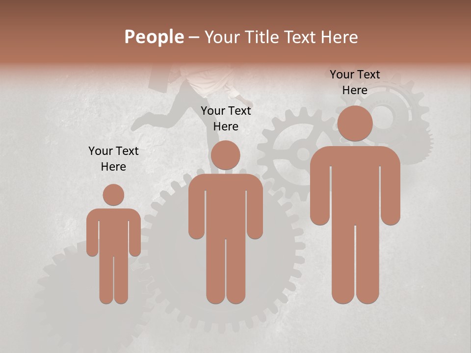 Cogwheel Running Mechanism PowerPoint Template