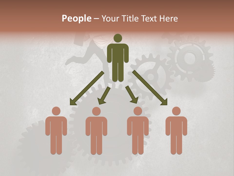 Cogwheel Running Mechanism PowerPoint Template