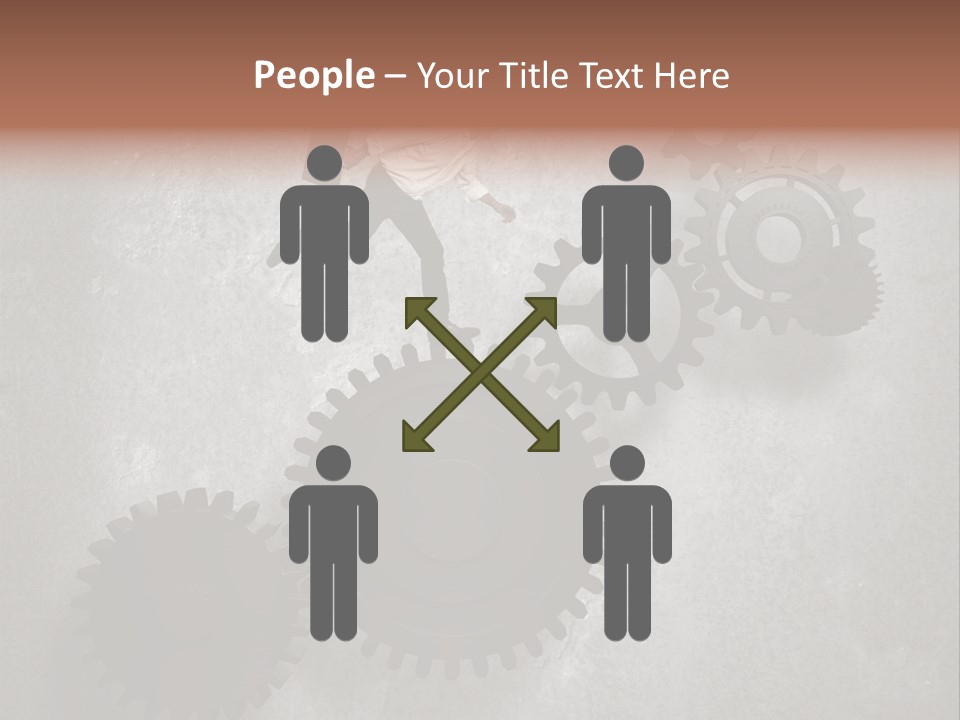 Cogwheel Running Mechanism PowerPoint Template