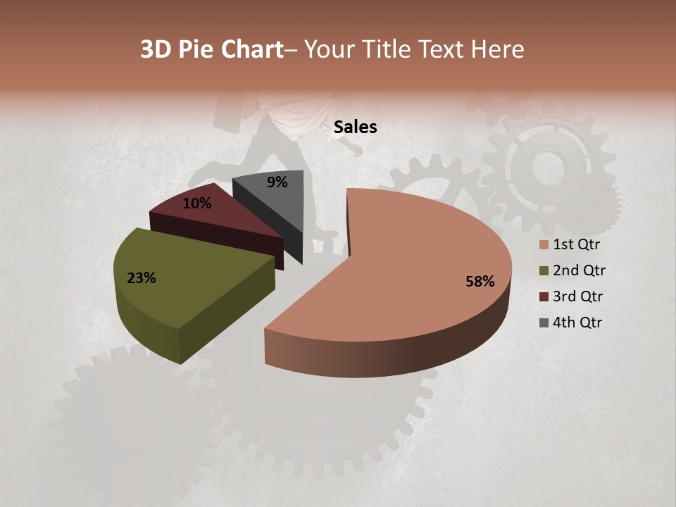Cogwheel Running Mechanism PowerPoint Template