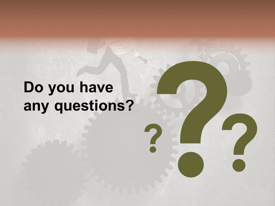 Cogwheel Running Mechanism PowerPoint Template